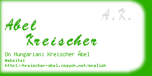 abel kreischer business card