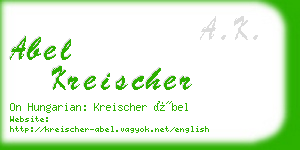 abel kreischer business card
